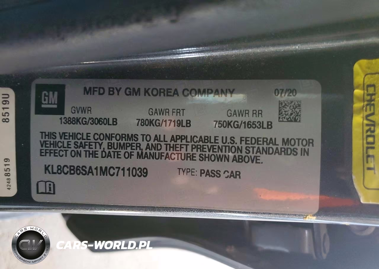 2021 Chevrolet Spark Ls VIN:KL8CB6SA1MC711039 - 12