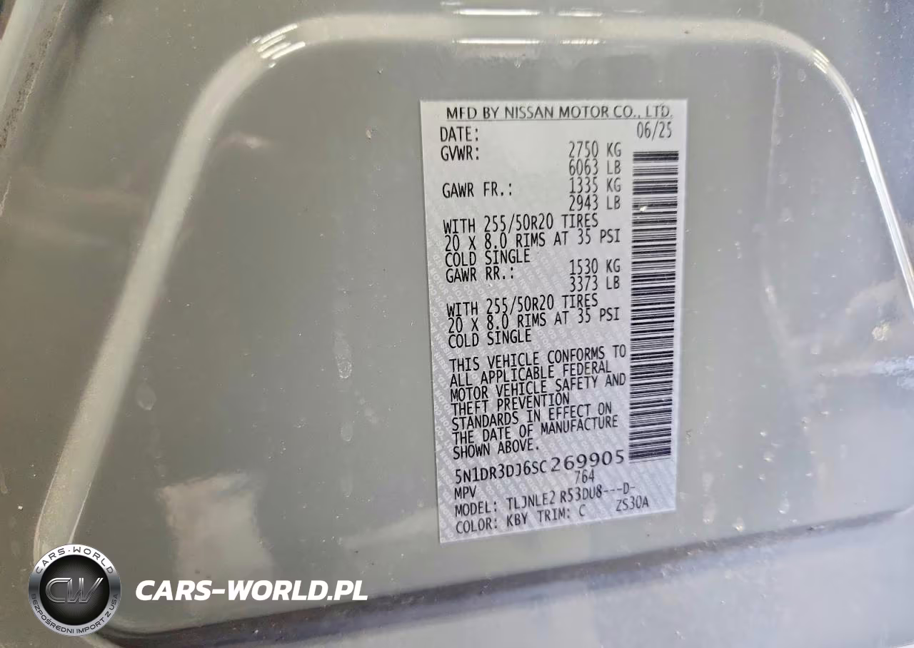 2025 Nissan Pathfinder Platinum VIN:5N1DR3DJ6SC269905 - 14
