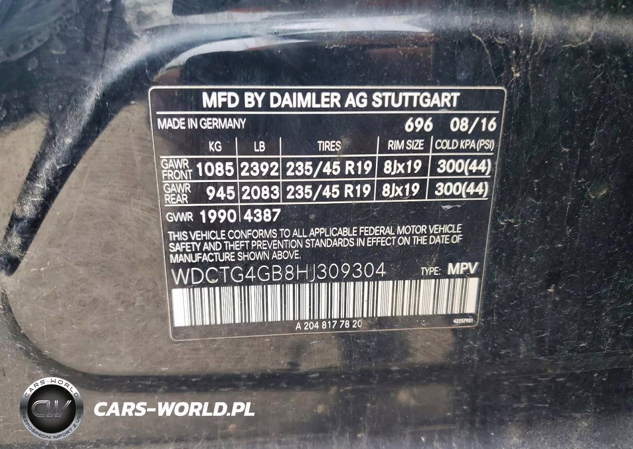 2017 Mercedes-Benz Gla 250 4Matic VIN:WDCTG4GB8HJ309304 - 12