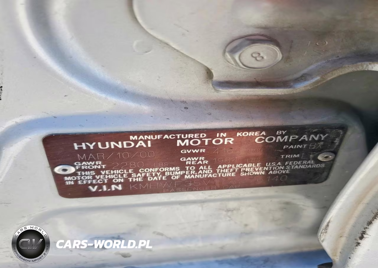 2000 Hyundai Sonata Gls VIN:KMHWF35V1YA276140 - 12