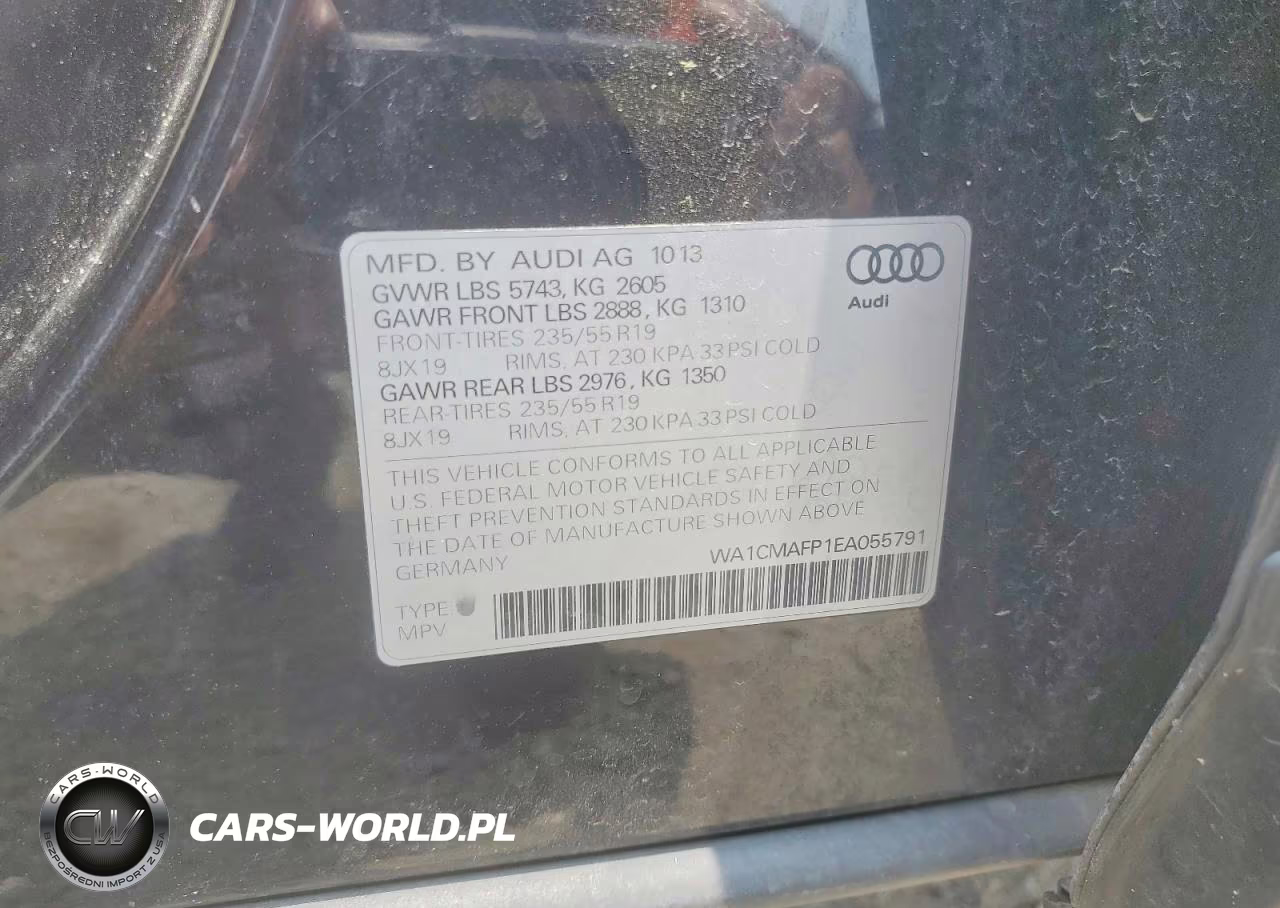 2014 Audi Q5 Tdi Premium Plus VIN:WA1CMAFP1EA055791 - 13
