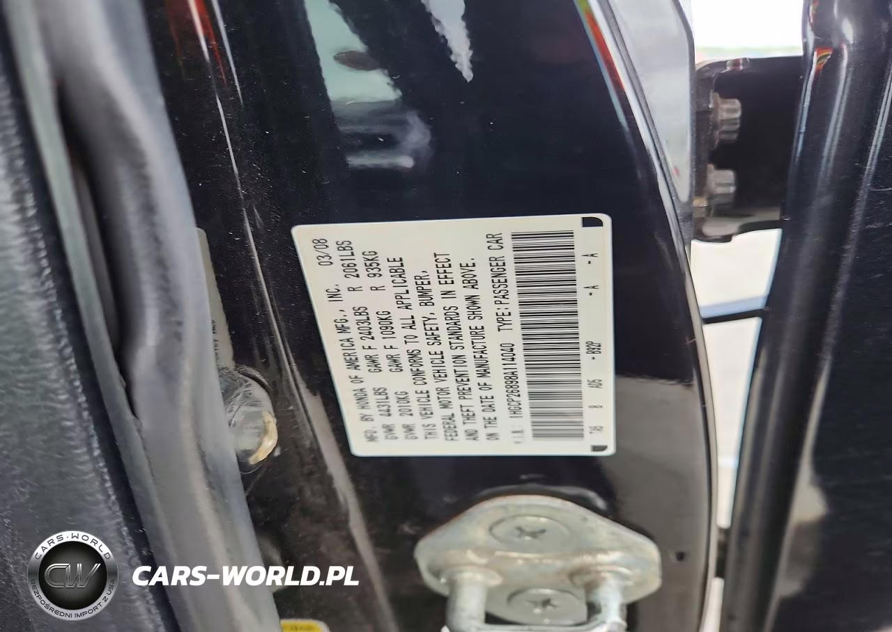 2008 Honda Accord Exl VIN:1HGCP26898A114040 - 13