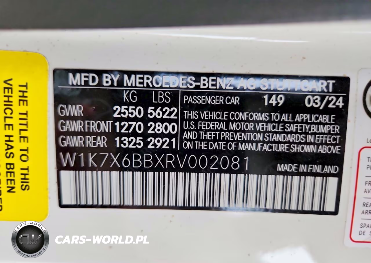 2024 Mercedes-Benz Amg Gt 53 VIN:W1K7X6BBXRV002081 - 12