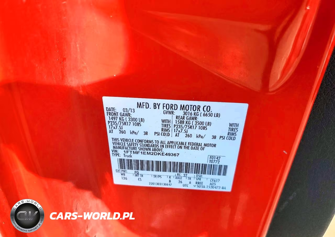 2013 Ford F150 VIN:1FTMF1EM2DKE49367 - 12