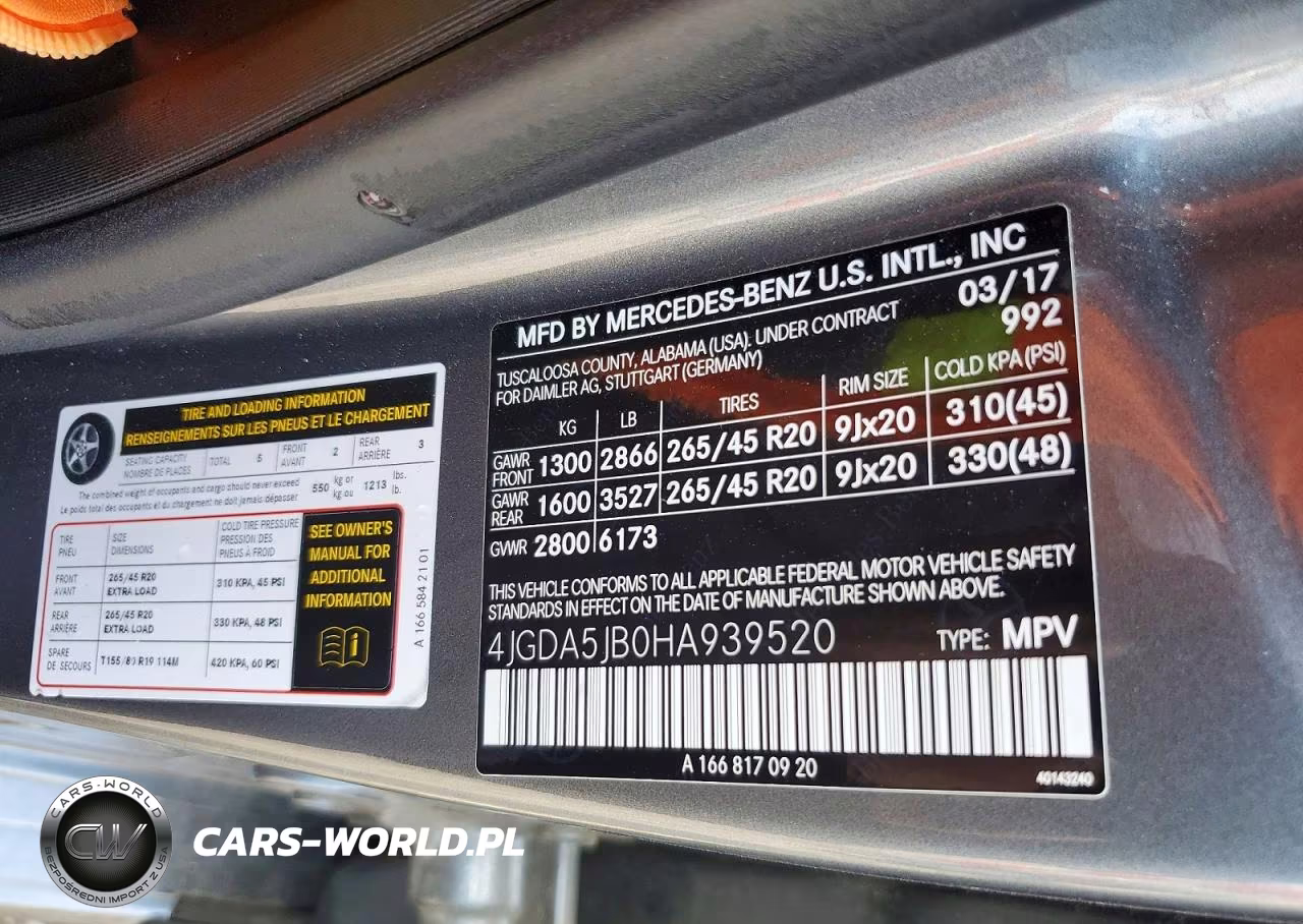 2017 Mercedes-Benz Gle 350 VIN:4JGDA5JB0HA939520 - 12