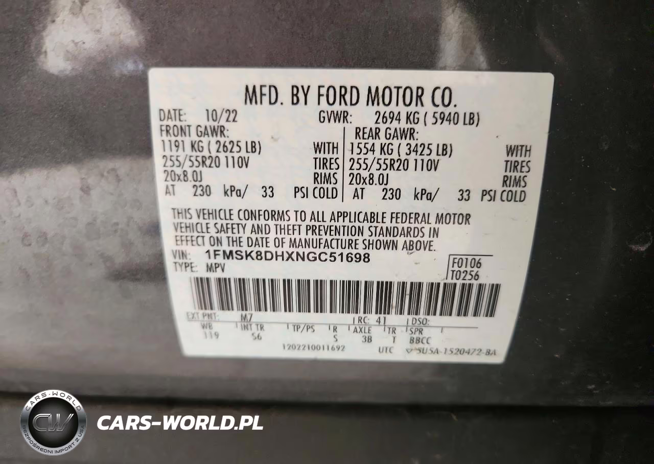 2022 Ford Explorer Xlt VIN:1FMSK8DHXNGC51698 - 14