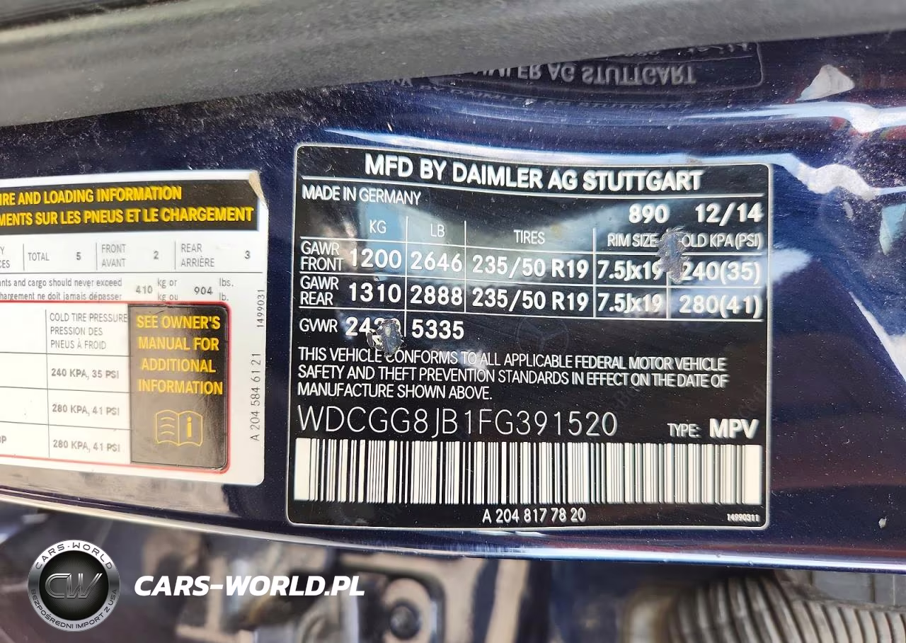 2015 Mercedes-Benz Glk 350 4Matic VIN:WDCGG8JB1FG391520 - 13