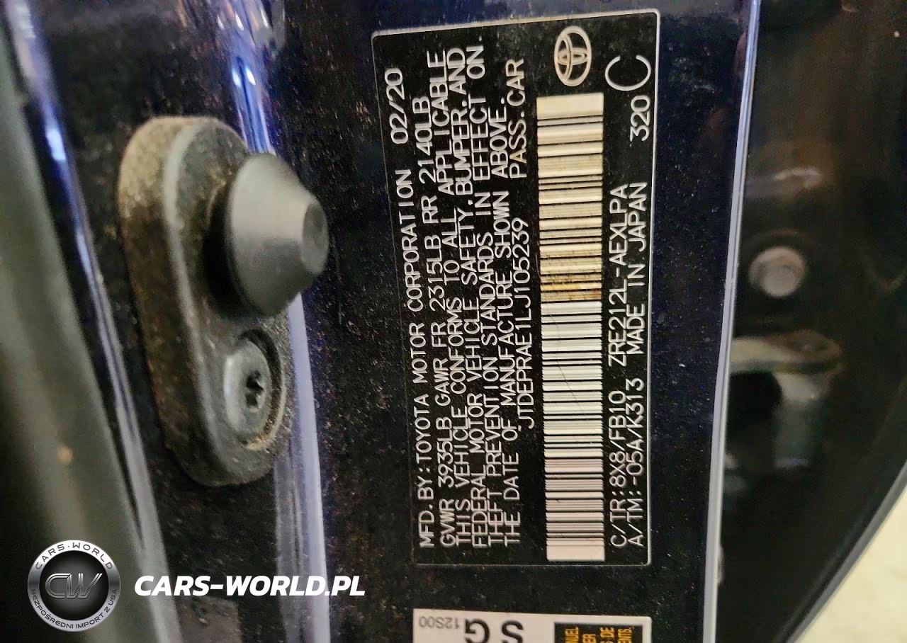2020 Toyota Corolla Le VIN:JTDEPRAE1LJ105239 - 12