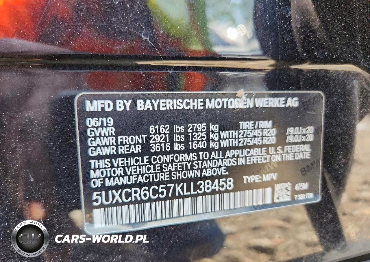 2019 BMW X5 xDrive40I VIN:5UXCR6C57KLL38458 - 13