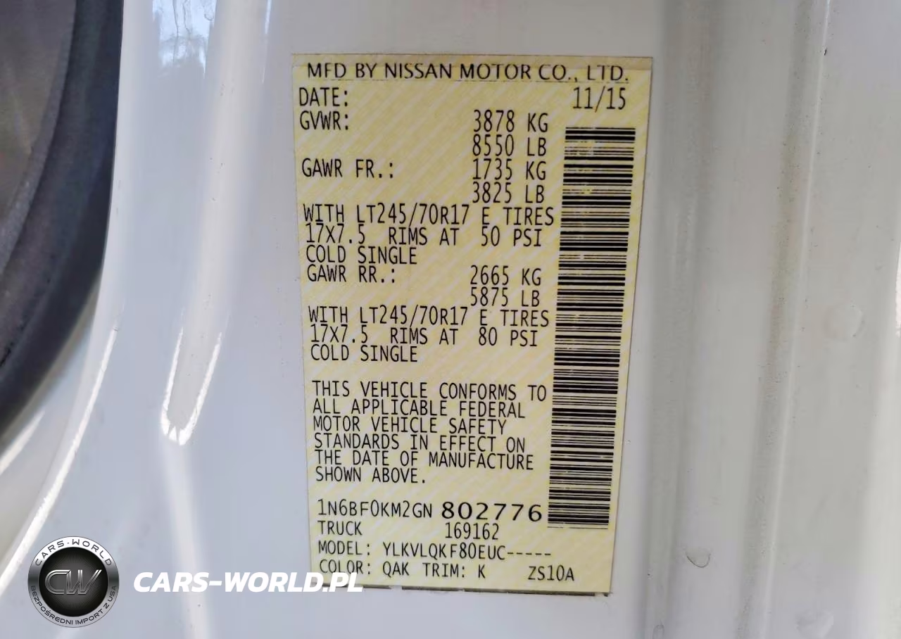 2016 Nissan Nv 1500 S VIN:1N6BF0KM2GN802776 - 13