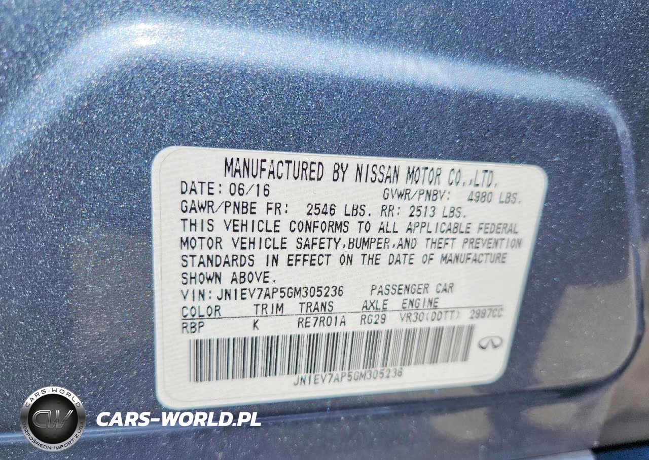 2016 Infiniti Q50 3.0T Premium VIN:JN1EV7AP5GM305236 - 12