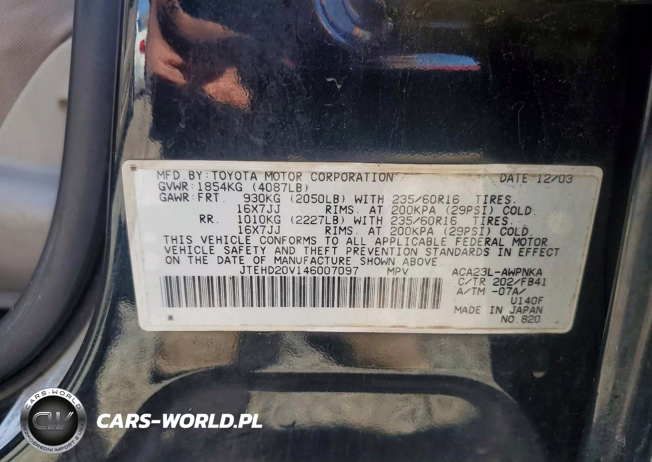 2004 Toyota Rav4 Base VIN:JTEHD20V146007097 - 13