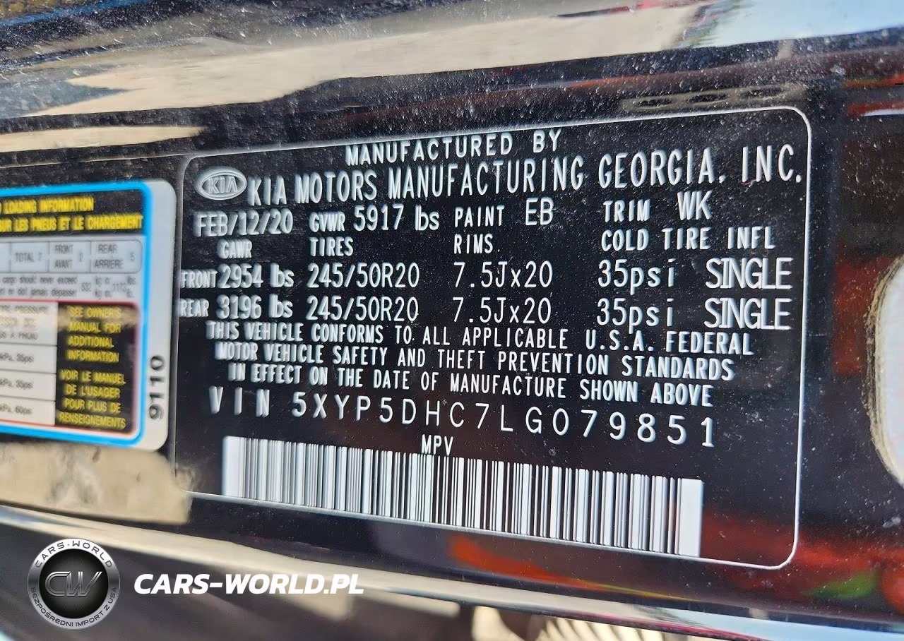 2020 Kia Telluride Sx VIN:5XYP5DHC7LG079851 - 13