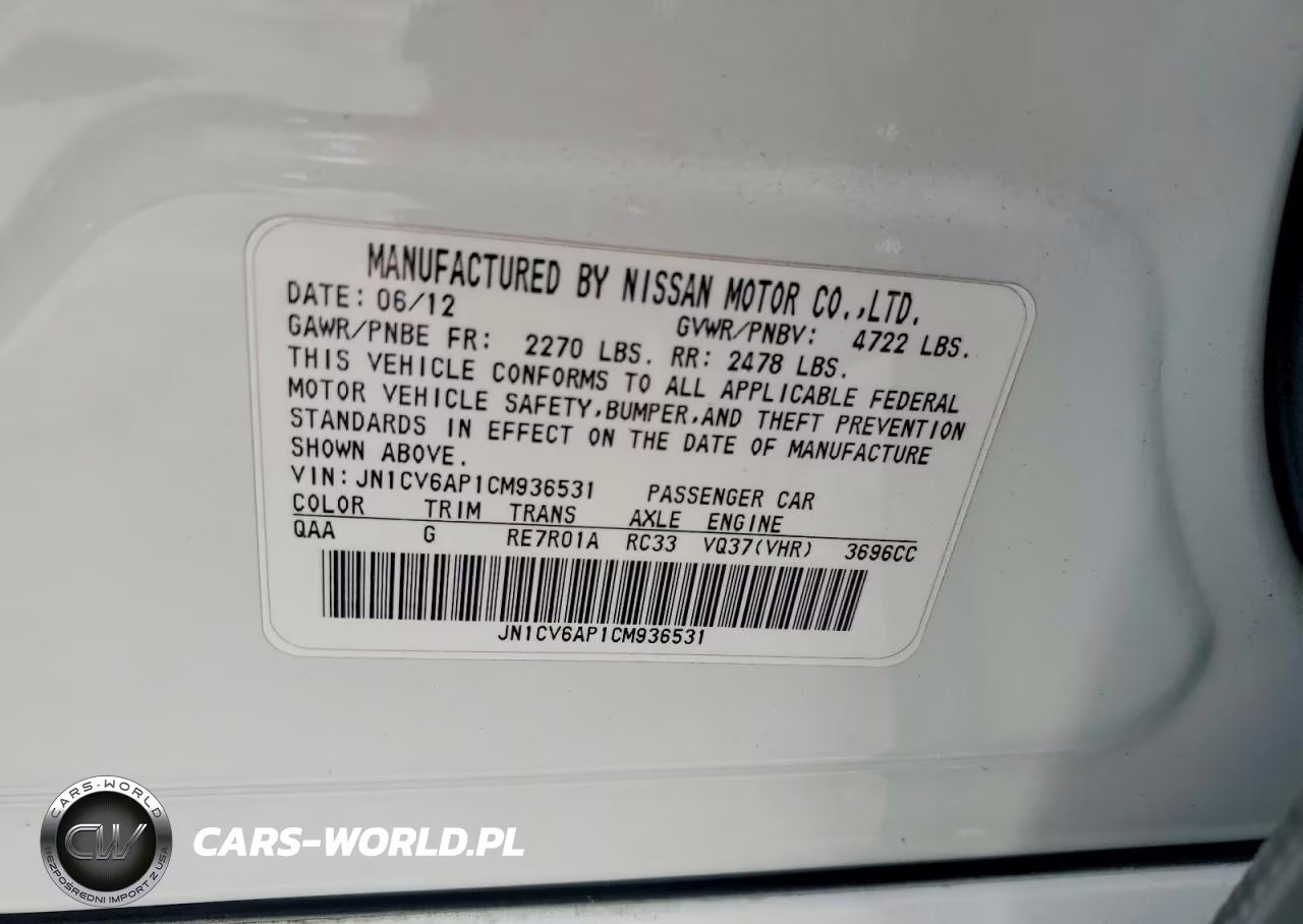 2012 Infiniti G37 Sedan Journey VIN:JN1CV6AP1CM936531 - 13