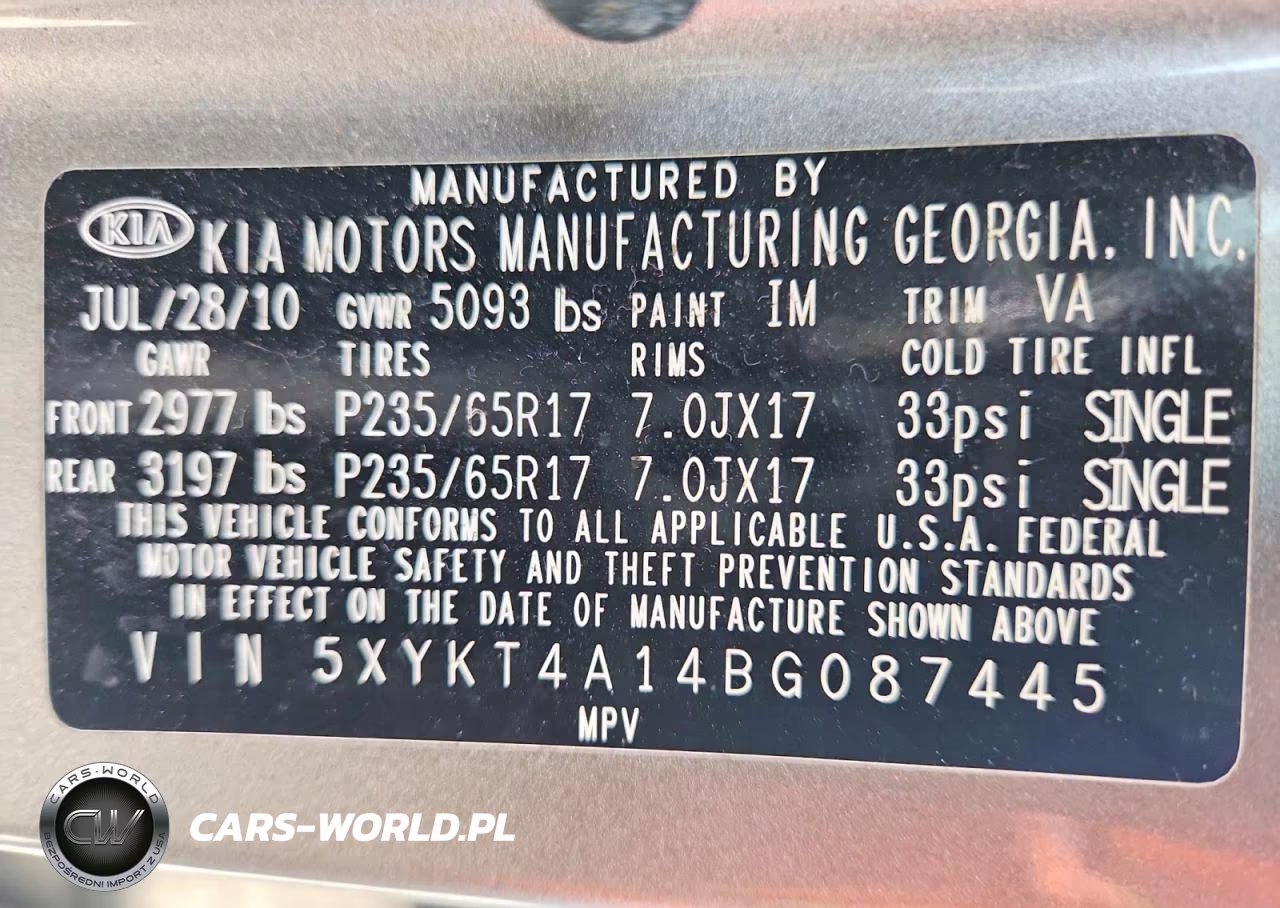 2011 Kia Sorento Lx VIN:5XYKT4A14BG087445 - 13