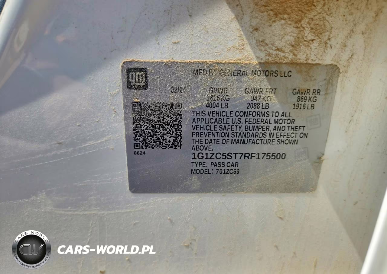 2024 Chevrolet Malibu Ls VIN:1G1ZC5ST7RF175500 - 12