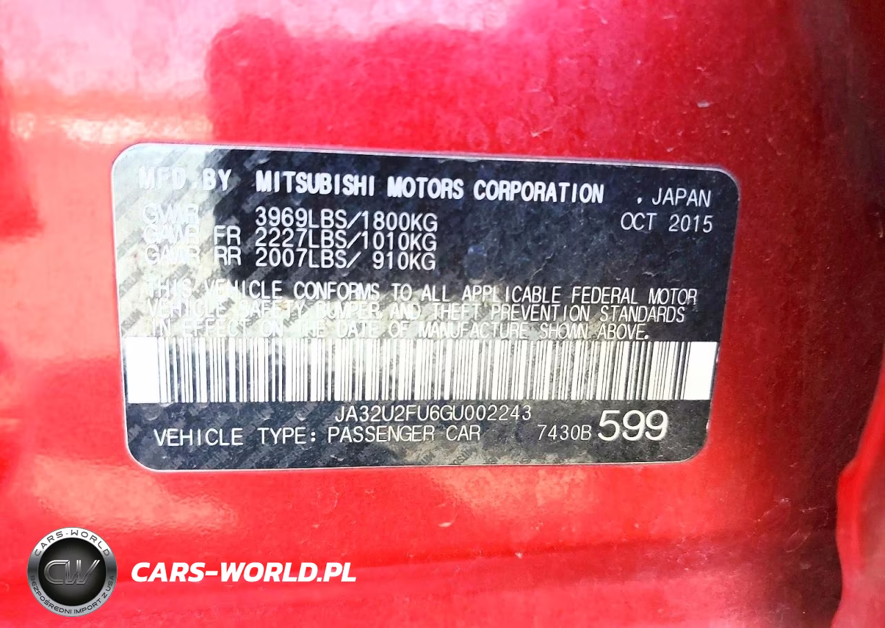 2016 Mitsubishi Lancer Es VIN:JA32U2FU6GU002243 - 12
