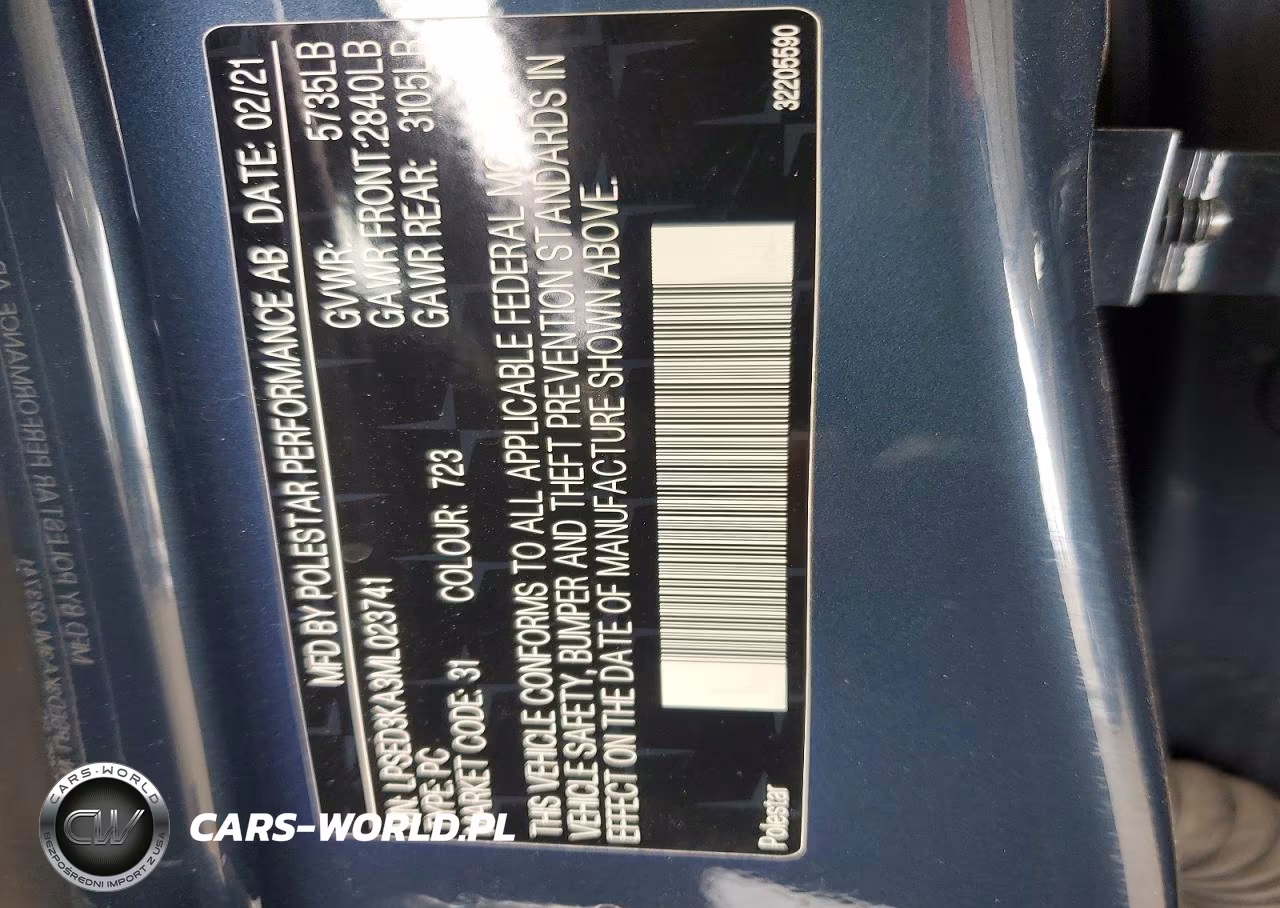 2021 Polestar 2 VIN:LPSED3KA3ML023741 - 12