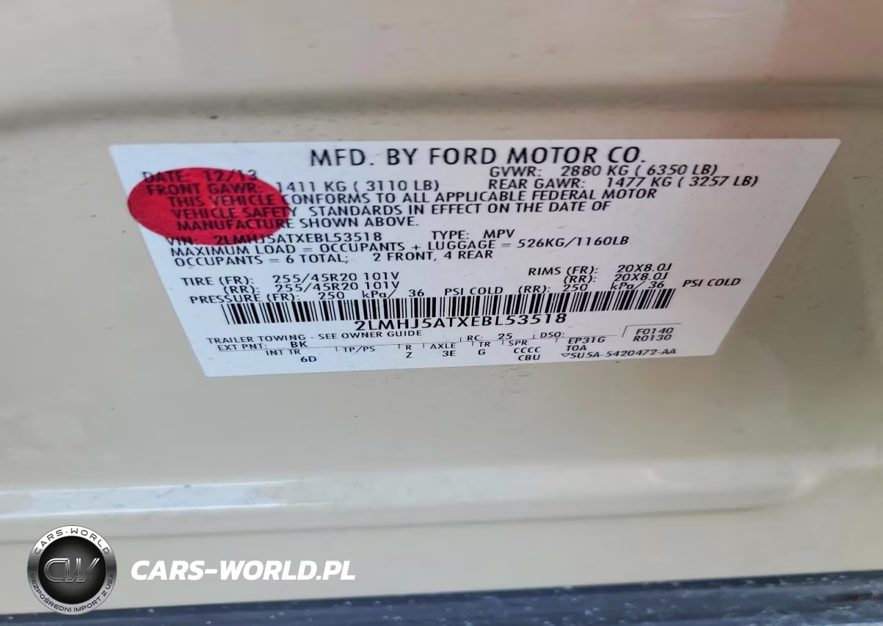 2014 Lincoln Mkt VIN:2LMHJ5ATXEBL53518 - 12