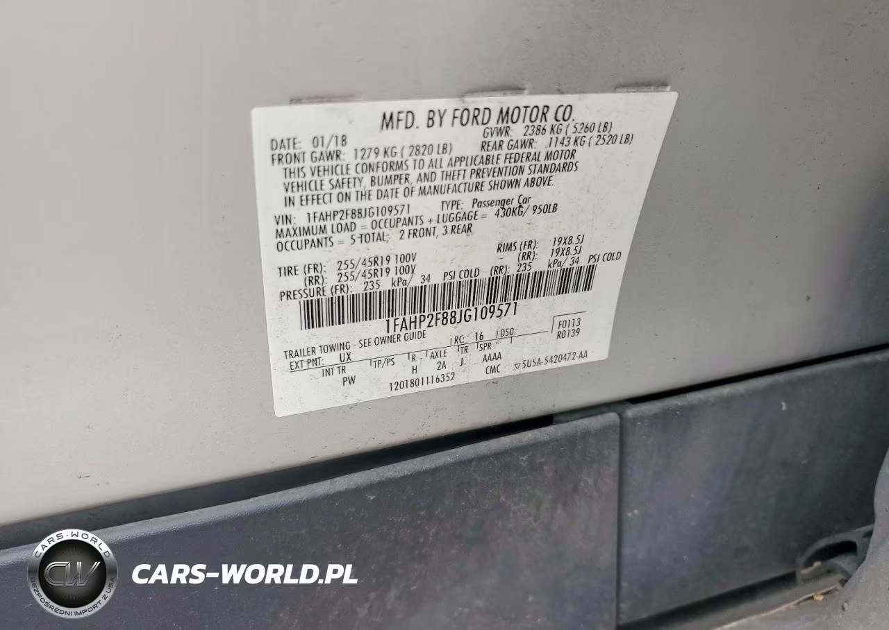 2018 Ford Taurus Limited VIN:1FAHP2F88JG109571 - 12