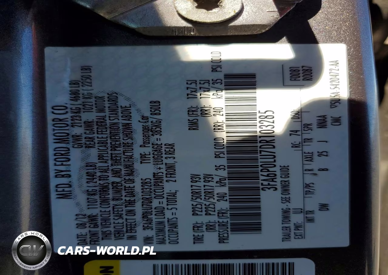 2013 Ford Fusion Se Hybrid VIN:3FA6P0LU7DR103285 - 12