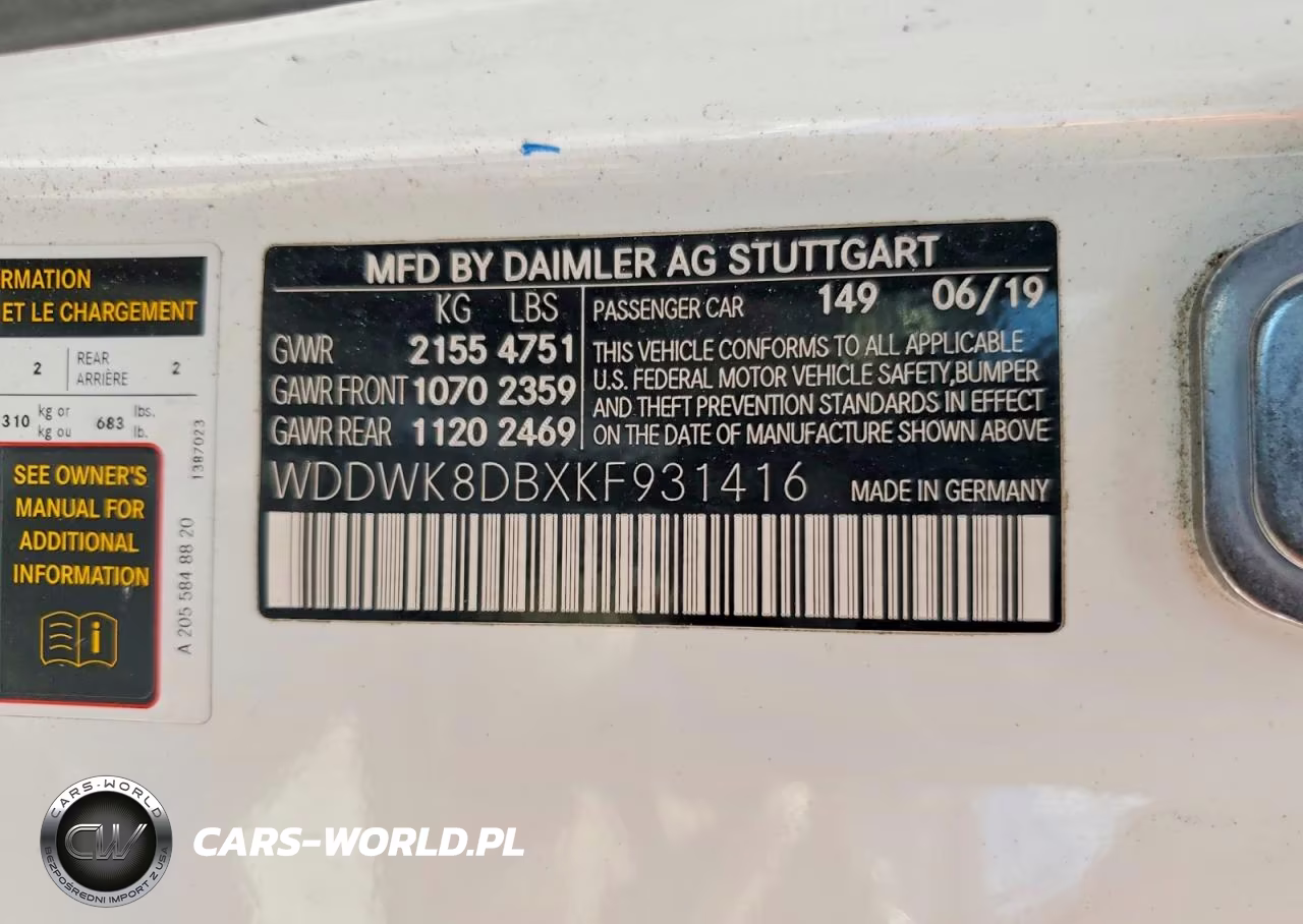 2019 Mercedes-Benz C 300 VIN:WDDWK8DBXKF931416 - 12