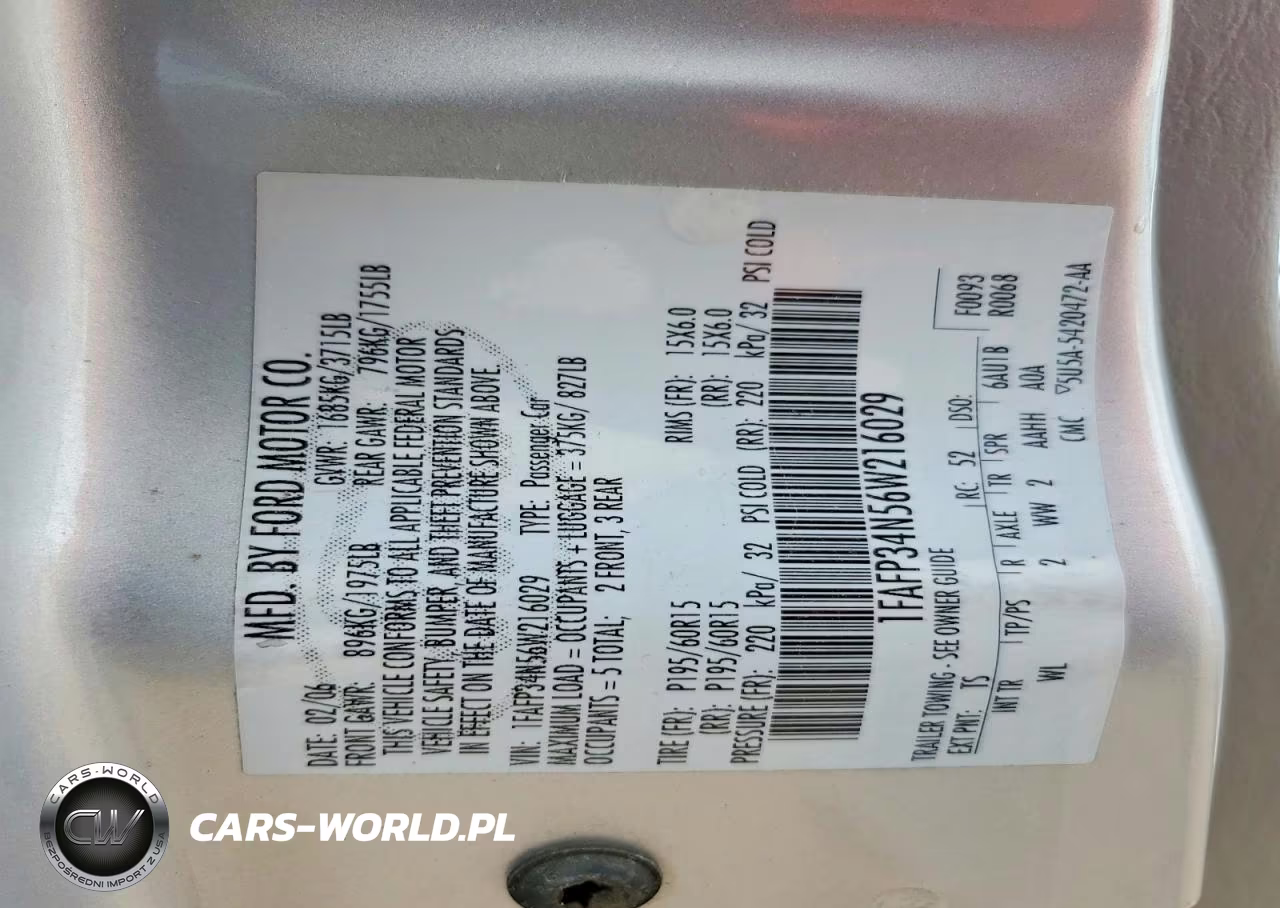 2006 Ford Focus Zx4 VIN:1FAFP34N56W216029 - 12
