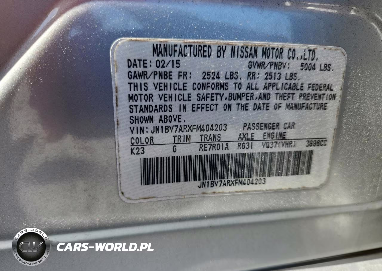 2015 Infiniti Q50 Sport VIN:JN1BV7ARXFM404203 - 12
