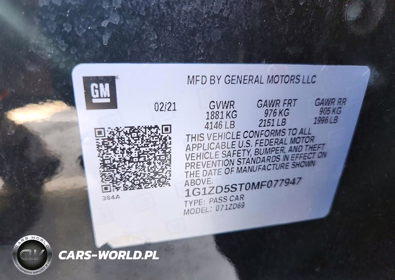 2021 Chevrolet Malibu Lt VIN:1G1ZD5ST0MF077947 - 12