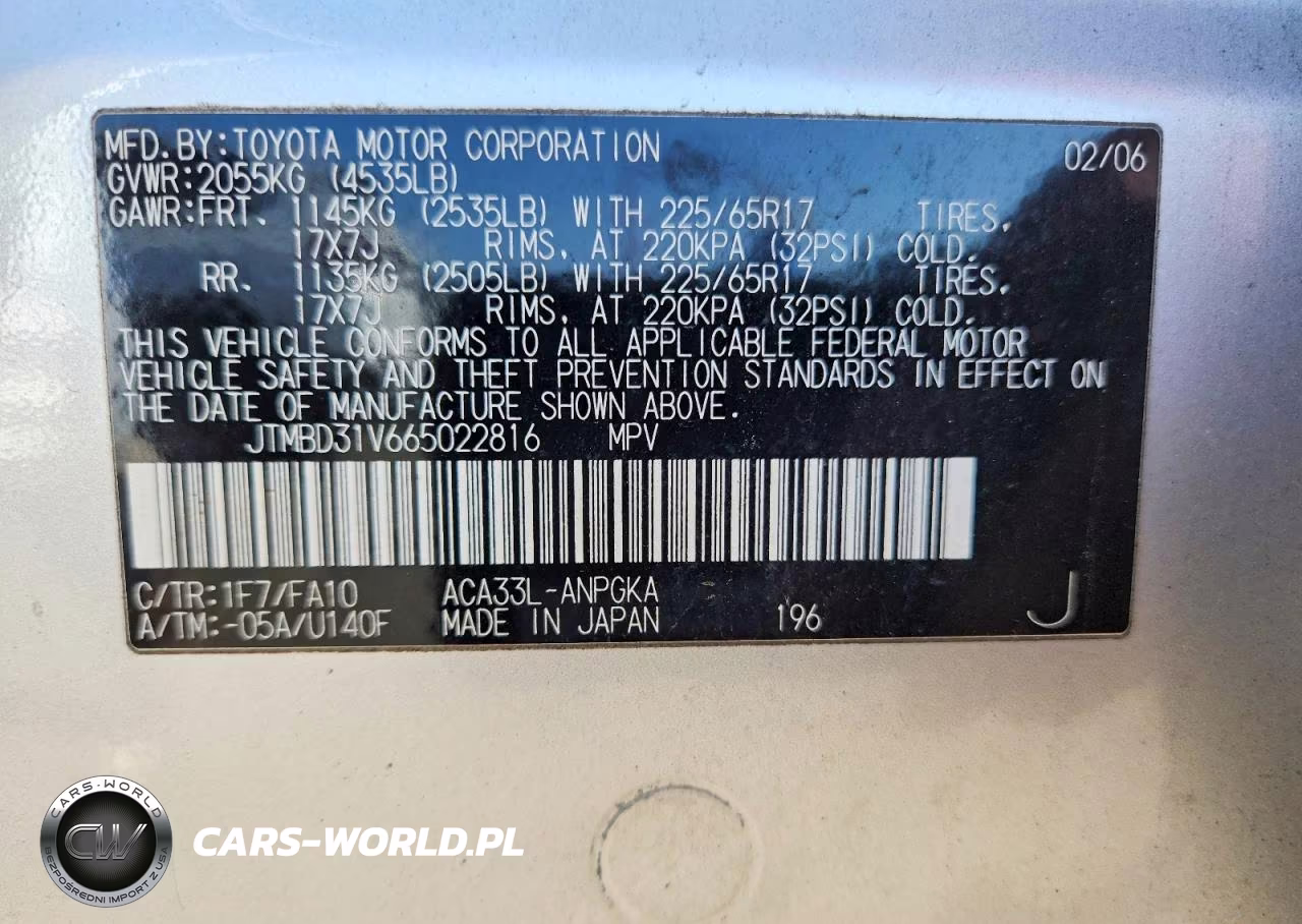2006 Toyota Rav4 Limited VIN:JTMBD31V665022816 - 13