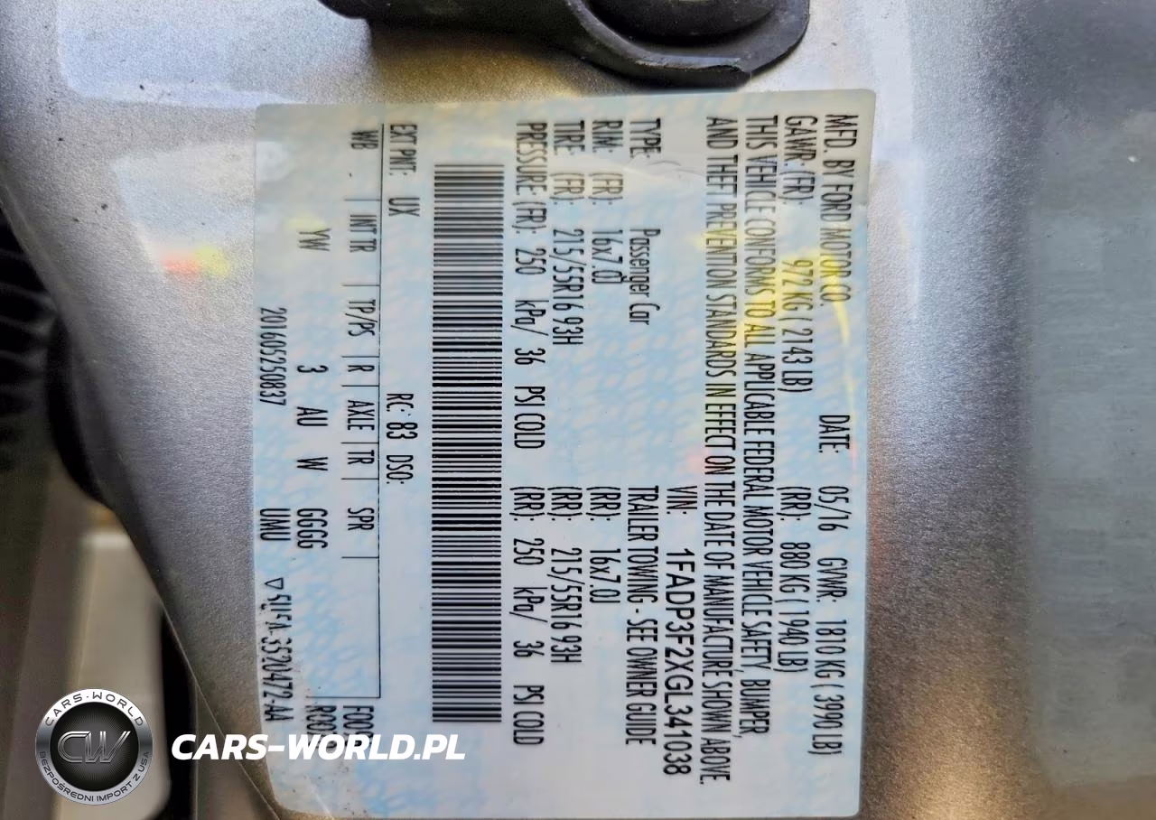 2016 Ford Focus Se VIN:1FADP3F2XGL341038 - 12