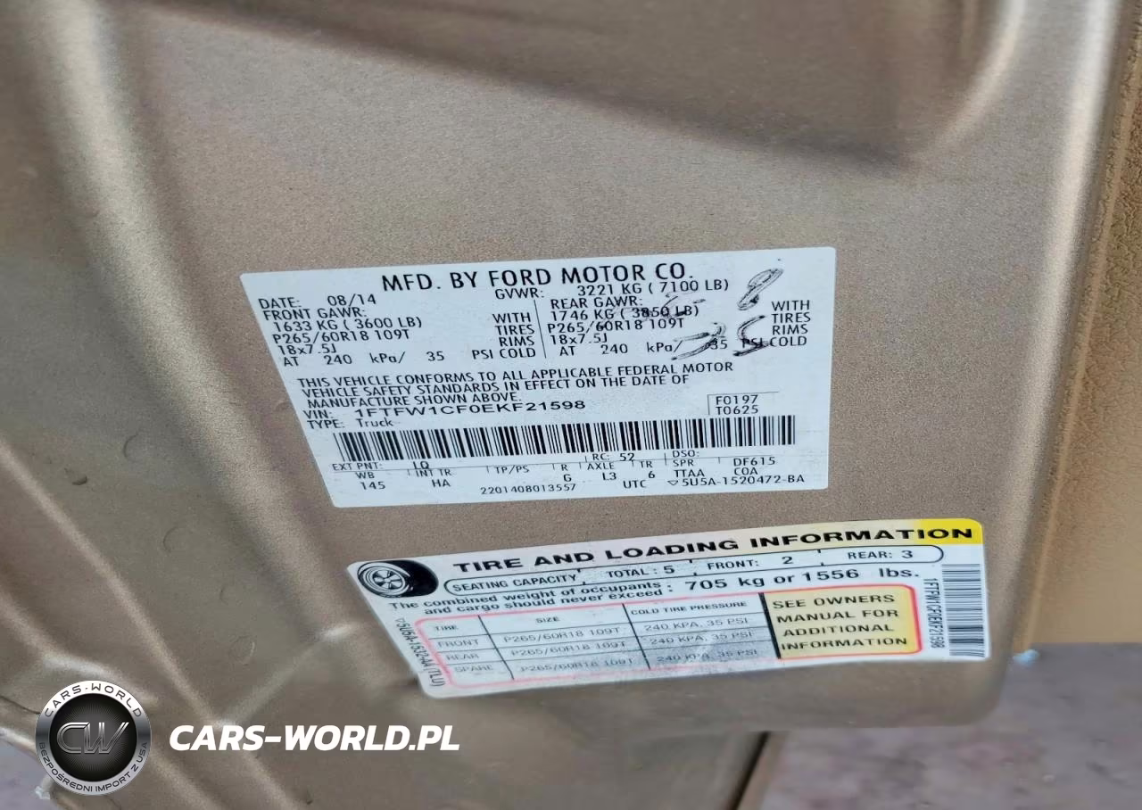 2014 Ford F150 Supercrew VIN:1FTFW1CF0EKF21598 - 12