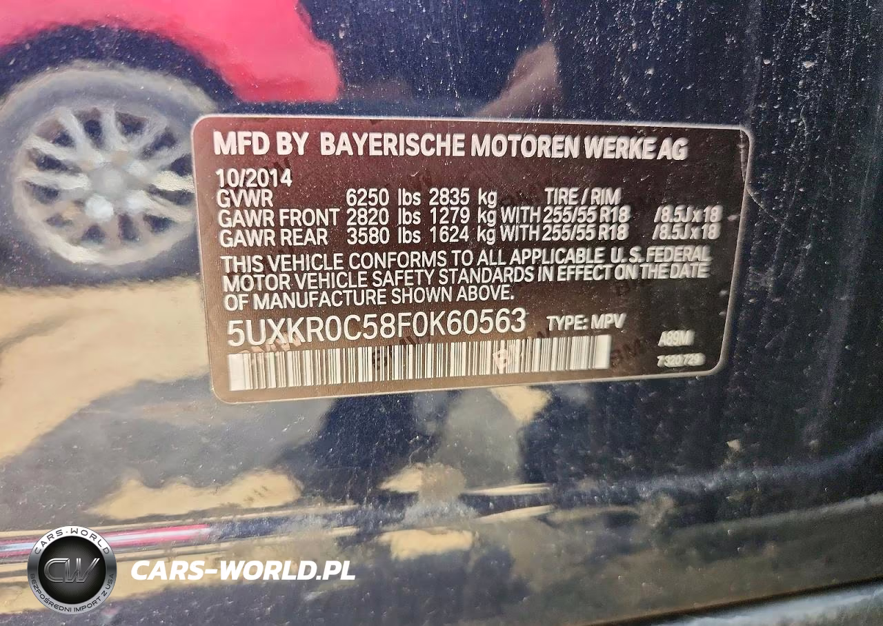 2015 BMW X5 xDrive35I VIN:5UXKR0C58F0K60563 - 12