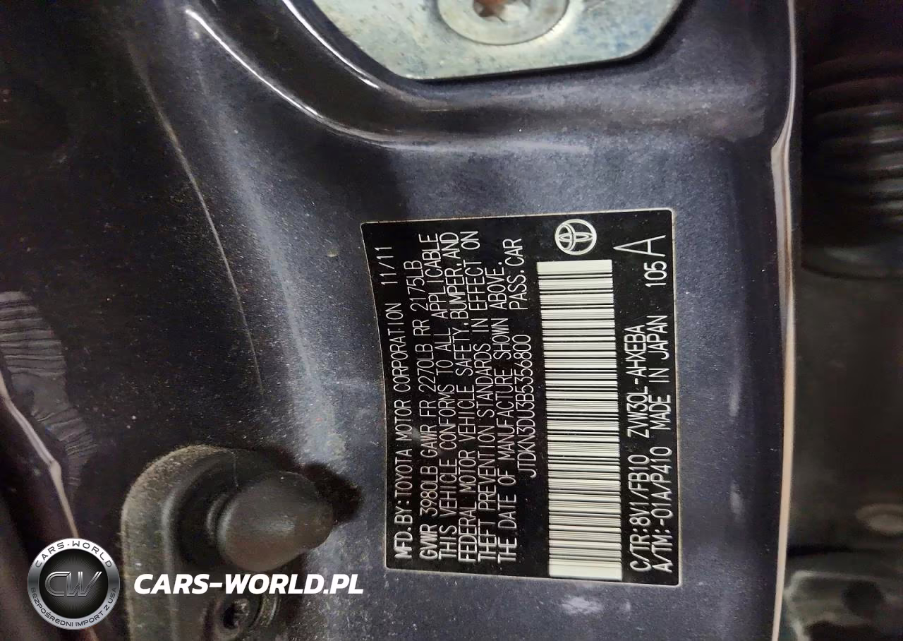 2011 Toyota Prius Two VIN:JTDKN3DU3B5356800 - 14