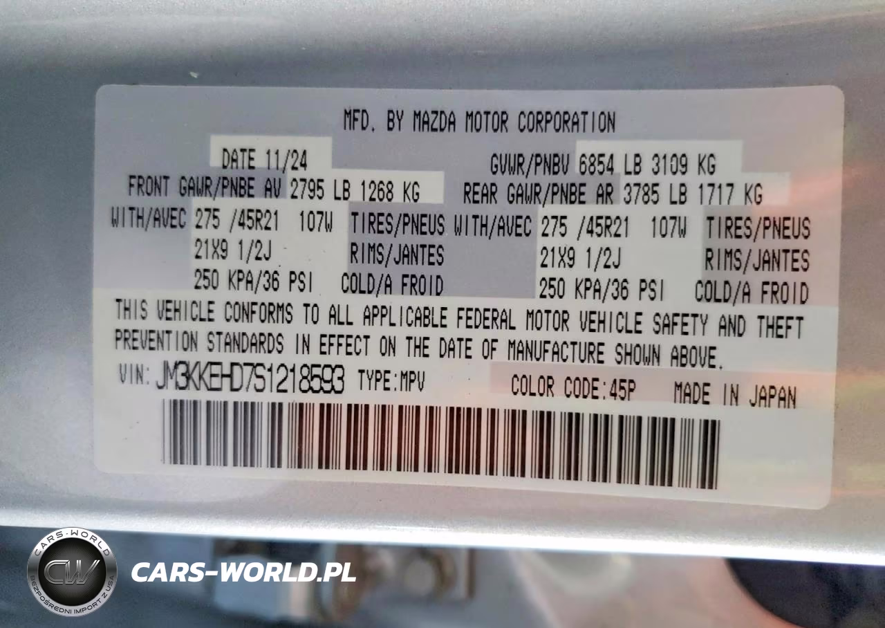 2025 Mazda Cx-90 Premium Plus VIN:JM3KKEHD7S1218593 - 13