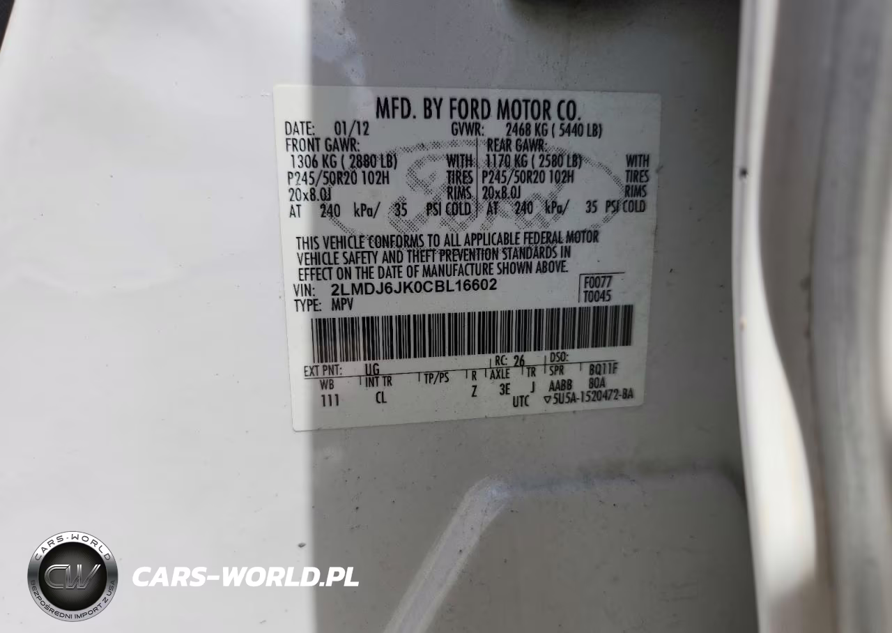 2012 Lincoln Mkx VIN:2LMDJ6JK0CBL16602 - 14