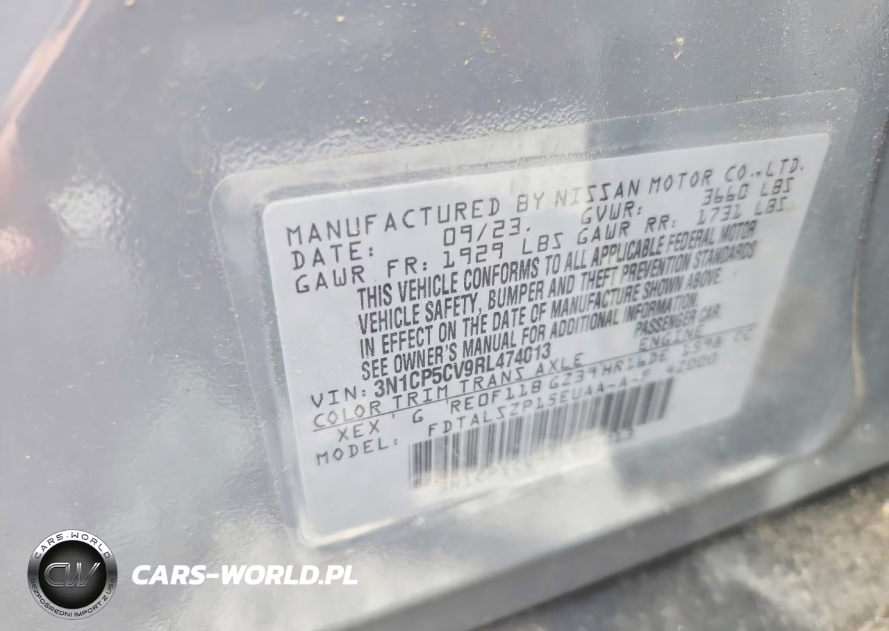 2024 Nissan Kicks Sv VIN:3N1CP5CV9RL474013 - 13