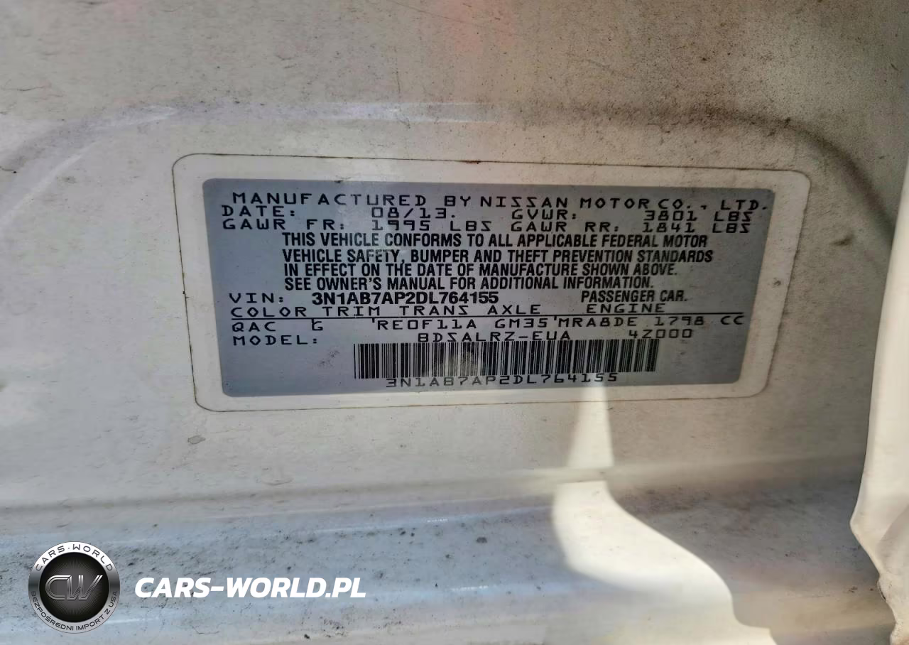 2013 Nissan Sentra S VIN:3N1AB7AP2DL764155 - 12
