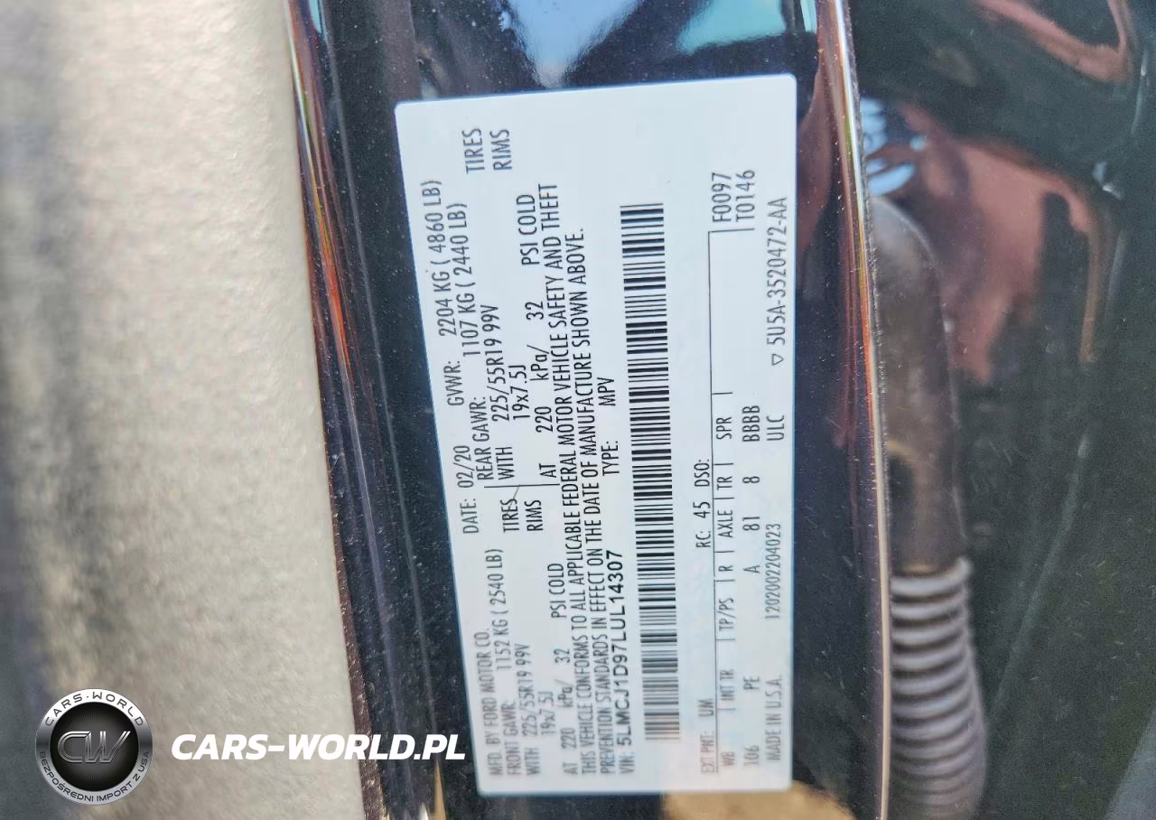 2020 Lincoln Corsair VIN:5LMCJ1D97LUL14307 - 13