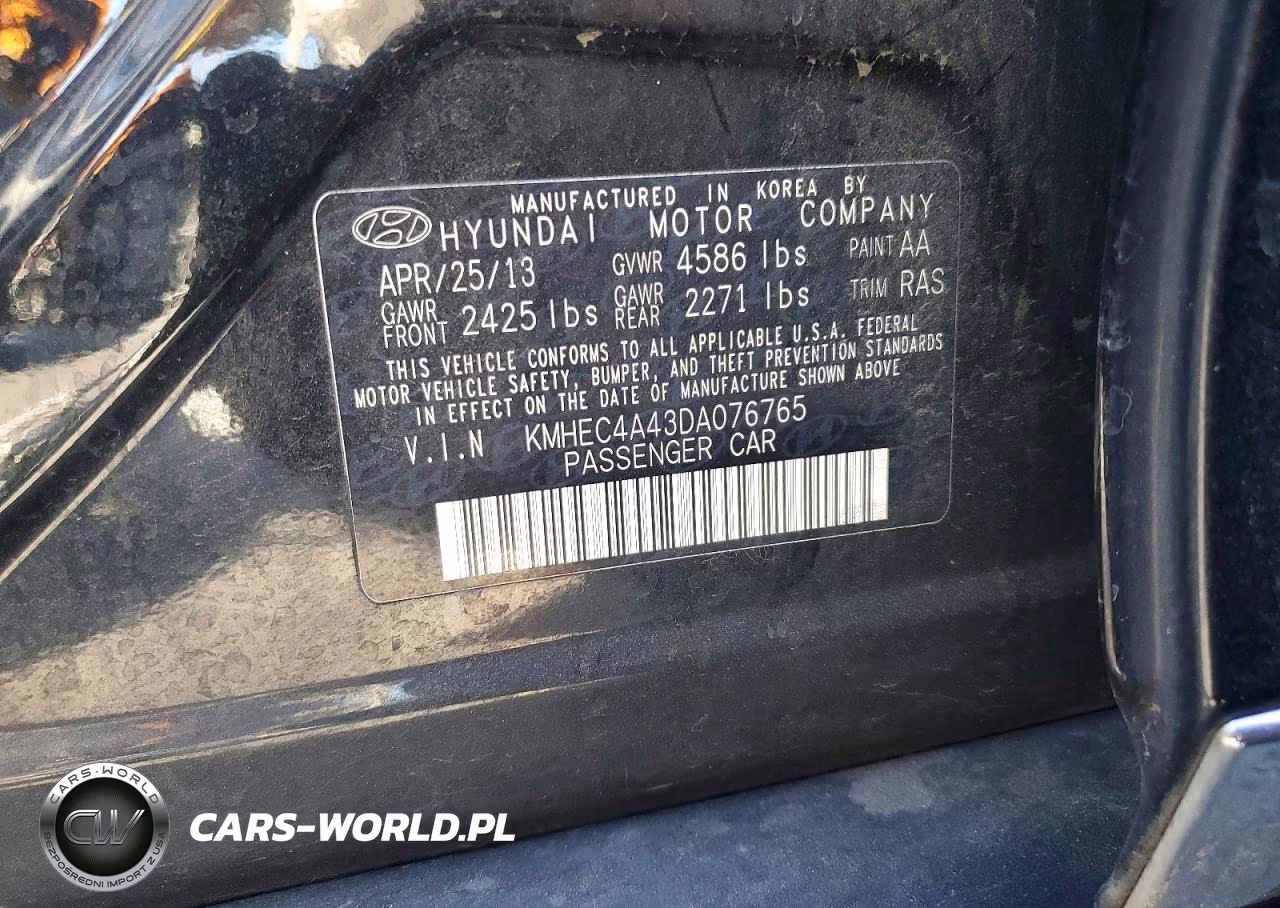 2013 Hyundai Sonata Hybrid VIN:KMHEC4A43DA076765 - 12
