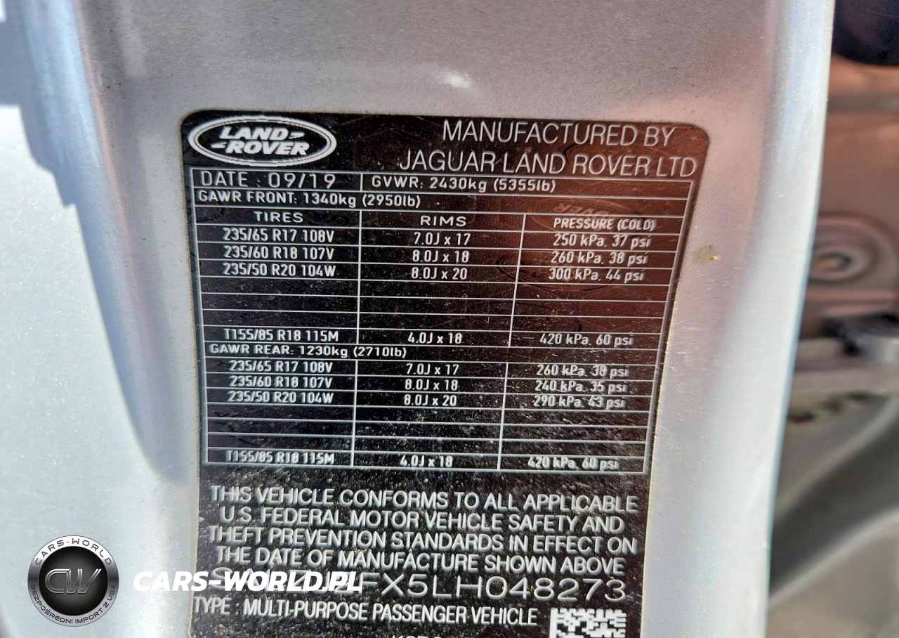 2020 Land Rover Range Rover Evoque S VIN:SALZJ2FX5LH048273 - 13