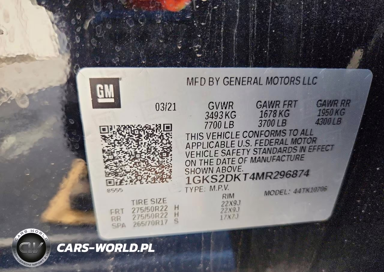 2021 GMC Yukon Denali VIN:1GKS2DKT4MR296874 - 14