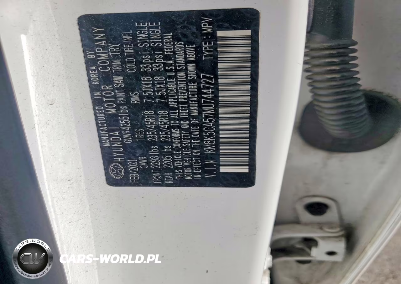 2021 Hyundai Kona Ultimate VIN:KM8K5CA57MU744727 - 13