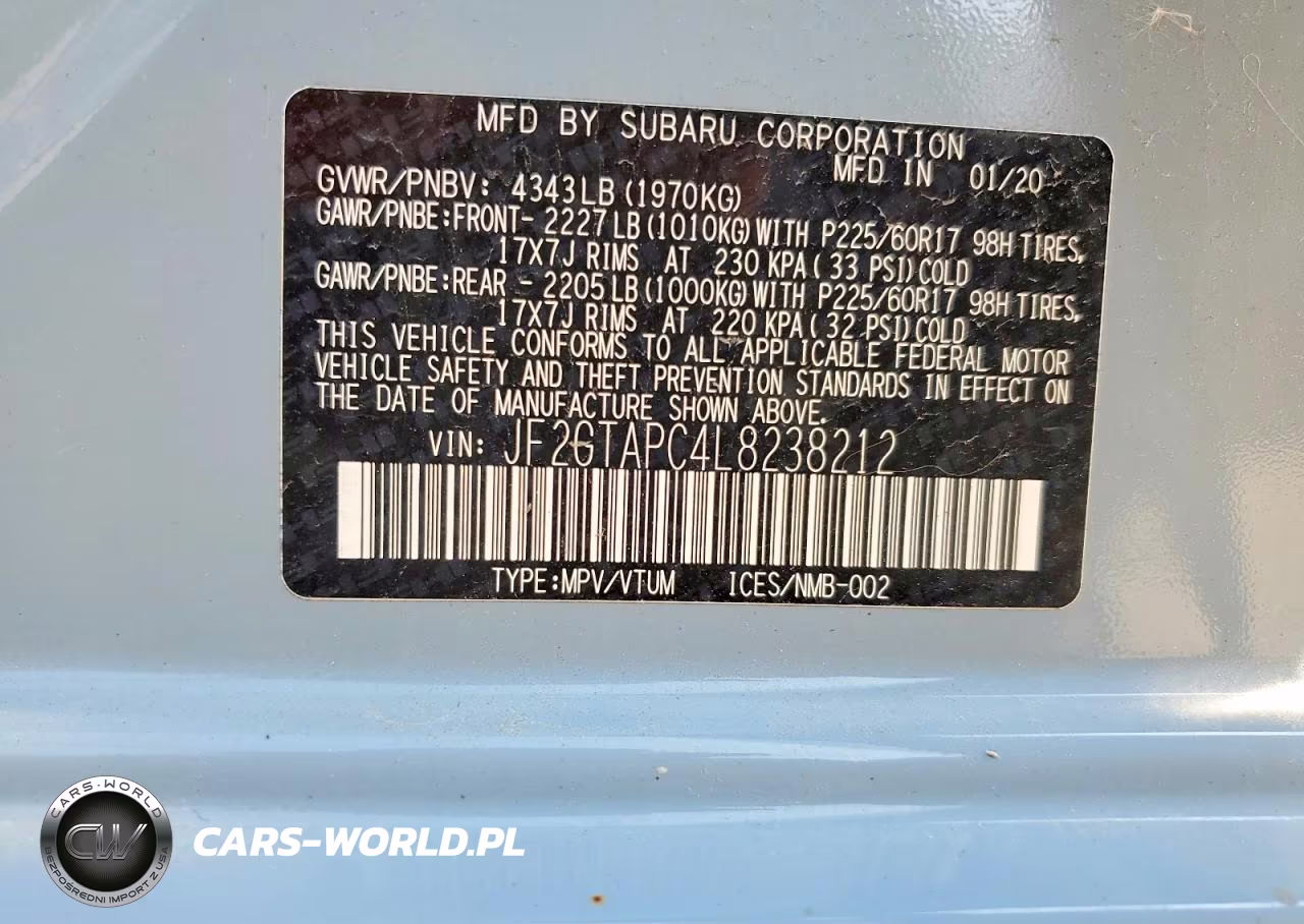2020 Subaru Crosstrek Premium VIN:JF2GTAPC4L8238212 - 14