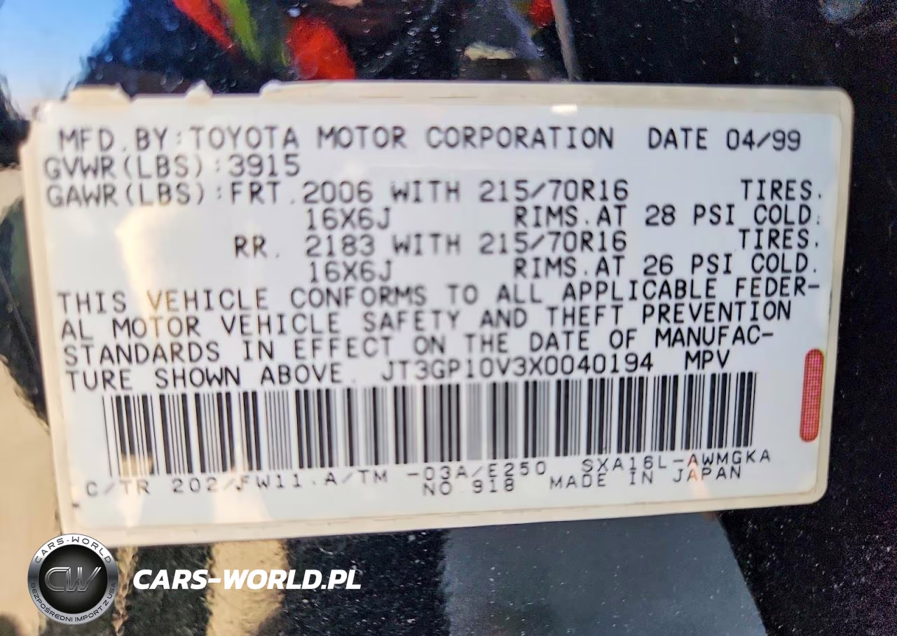 1999 Toyota Rav4 Base VIN:JT3GP10V3X0040194 - 14