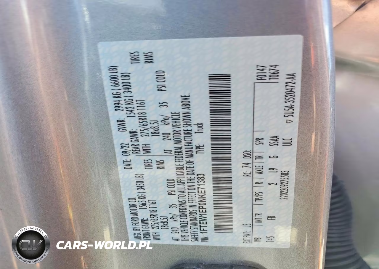 2022 Ford F150 Supercrew VIN:1FTEW1EP0NKE71383 - 13