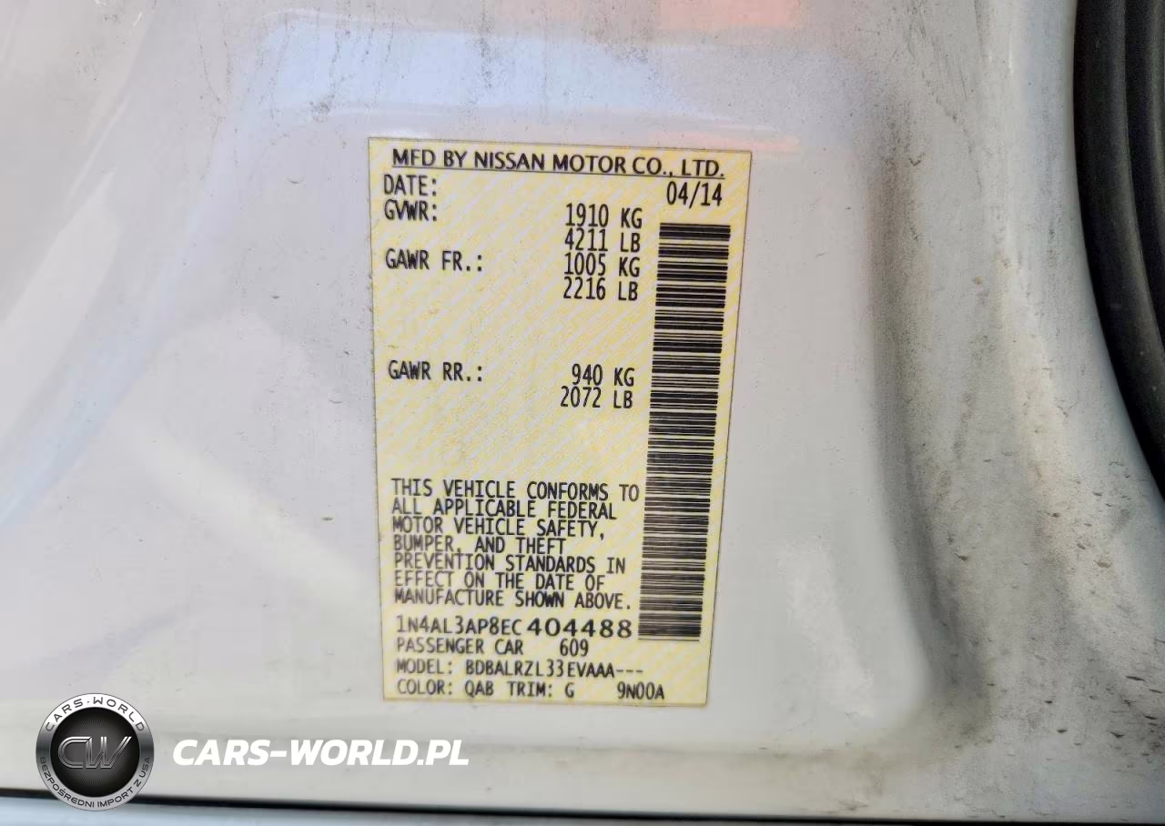 2014 Nissan Altima 2.5 S VIN:1N4AL3AP8EC404488 - 13
