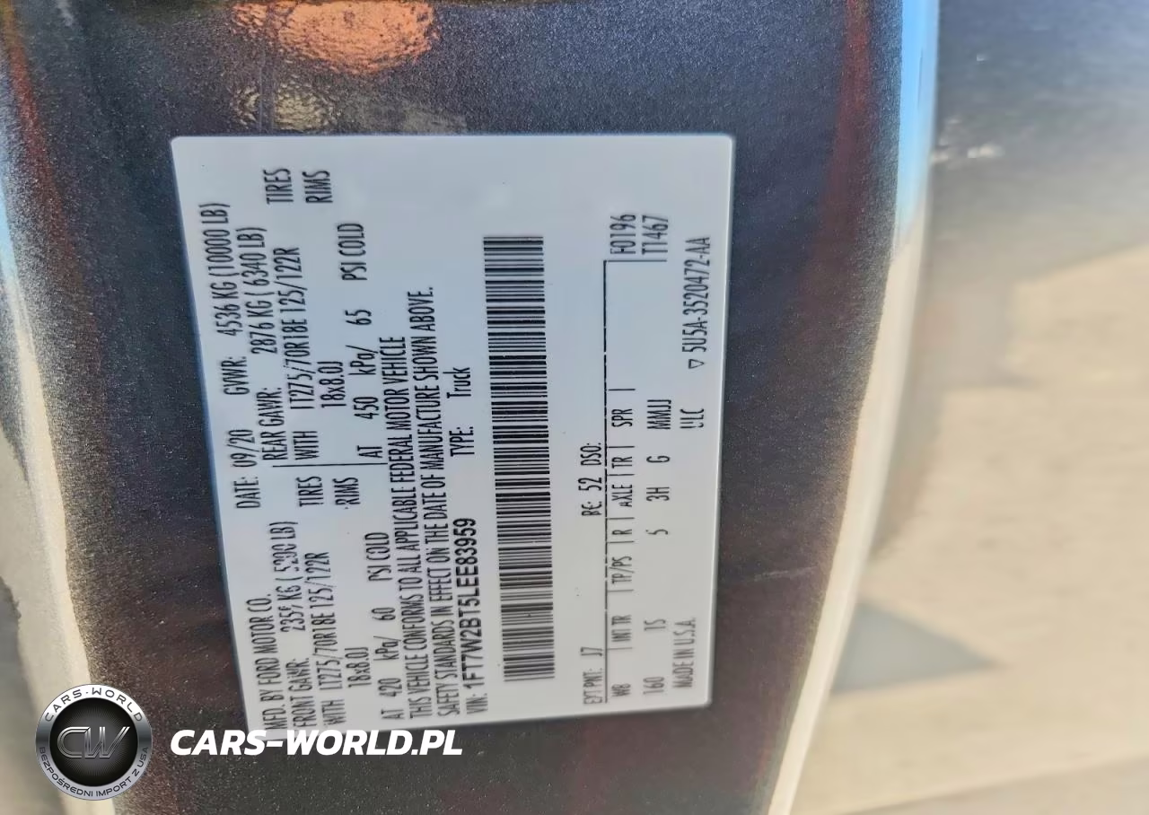 2020 Ford F250 Super Duty VIN:1FT7W2BT5LEE83959 - 13
