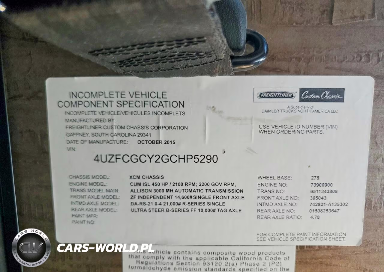 2016 Monaco Diplomat Recreational Vehicle (Rv) VIN:4UZFCGCY2GCHP5290 - 10
