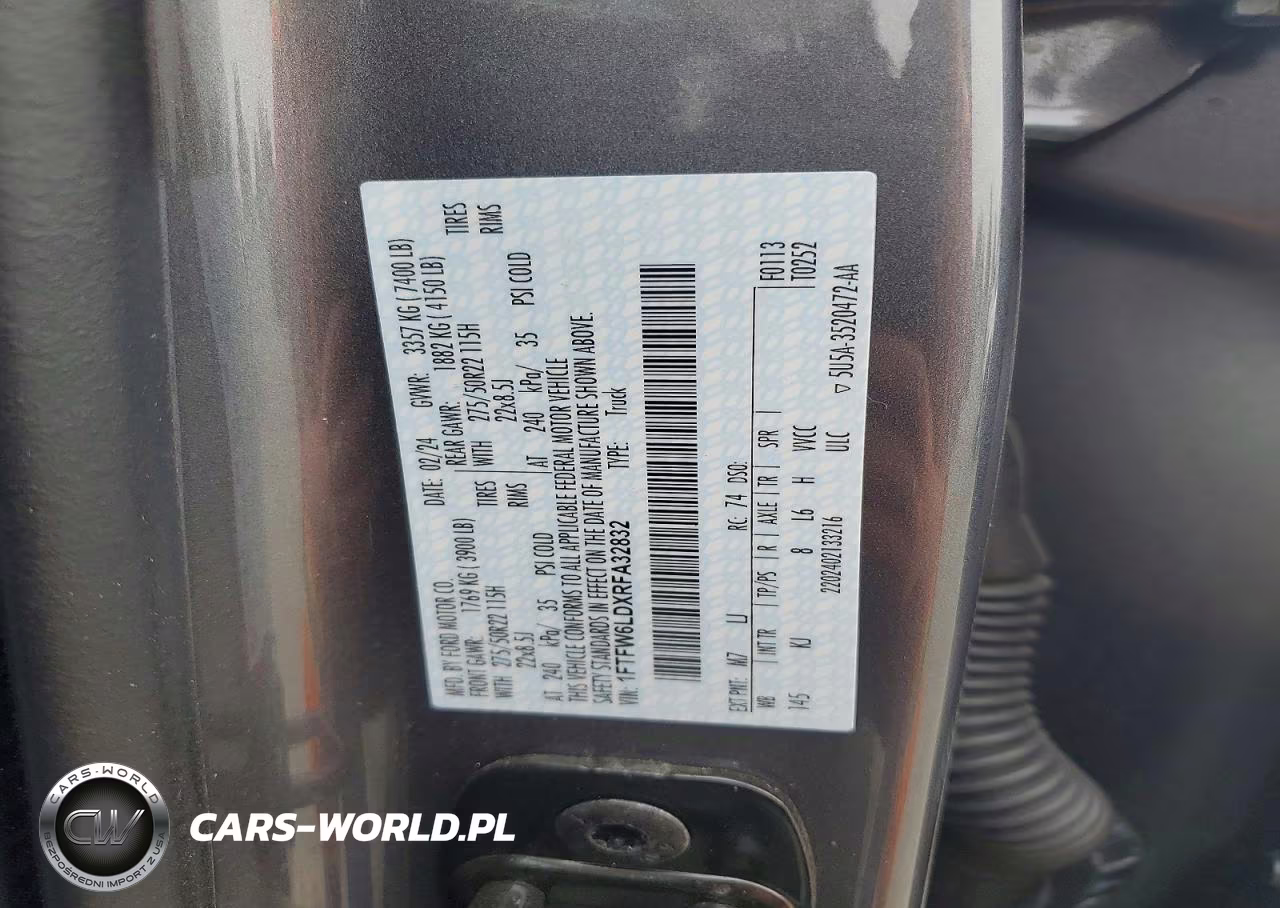 2024 Ford F150 King Ranch VIN:1FTFW6LDXRFA32832 - 12
